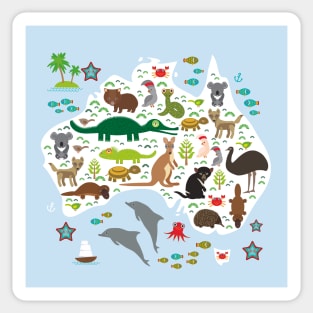 Map of Australia Sticker